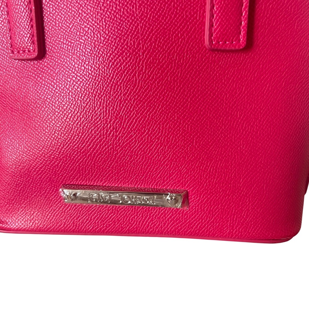 Betsey Johnson Women's Mini Dome Satchel Bag Hot Pink Floral Lining - Picture 4 of 12